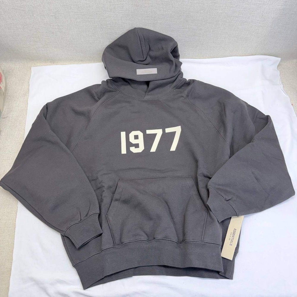 Fear of God Essentials 1977 Hoodie Iron Grey XS New NWT